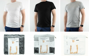 Alma Men's Clothing Calvin Klein T-Shirt, Mens 3-Pack Crew Neck Classic Fit Undershirt