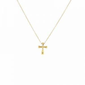 Tiffany & Co. Elsa Peretti Cross Pendant Necklace 18K Yellow Gold