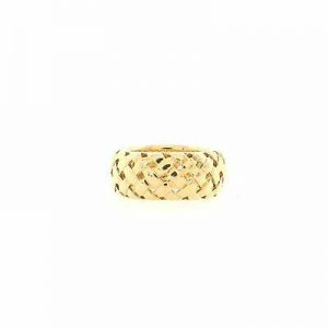 Tiffany & Co. Vintage Vannerie Band Ring 18K Yellow Gold
